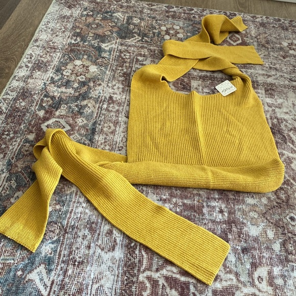 Free People Wrap Sweater Halter Top - Picture 7 of 7